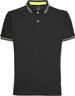 Koszulki męskie - Geox Męska koszulka polo M (DE), czarna, XXXL, czarny, 3XL - miniaturka - grafika 1