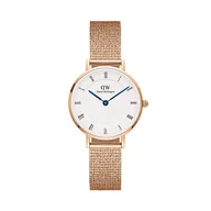 Zegarki damskie - Zegarek Daniel Wellington Petite Roman Numerals Melrose DW00100681 Złoty - miniaturka - grafika 1