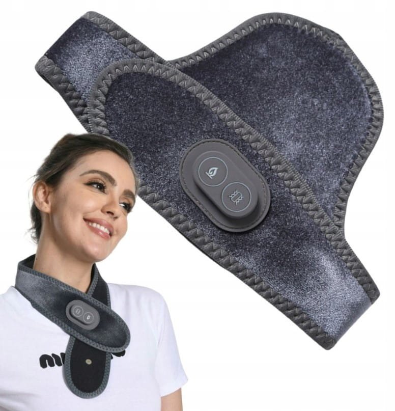 Elektryczny masażer szyi grzewczy USB czarny