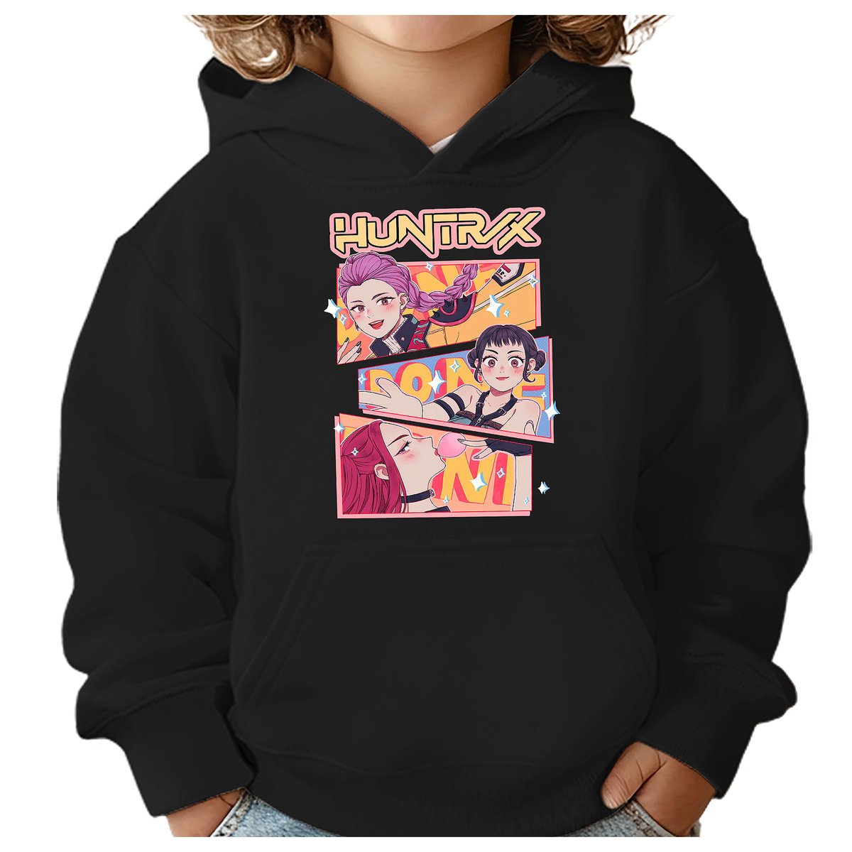 BLUZA DZIECIĘCA KPOP DEMON HUNTERS HUNTRIX 146-152 Z KAPTUREM BAWEŁNIANA