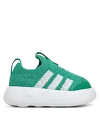 Buty dla dziewczynek - adidas Sneakersy Bubblecomfy JI1608 Zielony - miniaturka - grafika 1