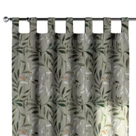 Zasłony - Zasłona na szelkach 1 szt., zielone gałązki na szarym tle, Eden - miniaturka - grafika 1