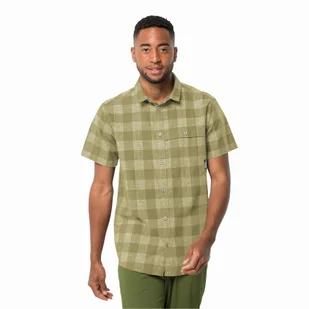 Męska koszula Jack Wolfskin HIGHLANDS SHIRT M bay leaf check - XXL - Koszule męskie - miniaturka - grafika 1