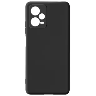 Półsztywne silikonowe etui na telefon Xiaomi Redmi Note 12 5G, Soft Touch - czarne - Etui i futerały do telefonów - miniaturka - grafika 1