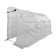 Szklarnie ogrodowe - Tunel Szklarniowy przyścienny 4x1,5m PREMIUM 6m2 Biały - miniaturka - grafika 1