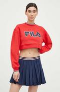 Bluzy damskie - Fila bluza x Hailey Bieber damska kolor czerwony z nadrukiem - miniaturka - grafika 1