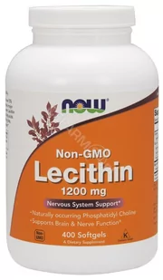 Now Foods NOW Non-GMO Lecithin 1200mg 400caps - Witaminy i minerały - miniaturka - grafika 1