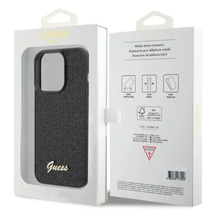 Guess GUHCP15LPMSDGSK iPhone 15 Pro 6.1" czarny/black hardcase Disco Metal Script - Etui i futerały do telefonów - miniaturka - grafika 5