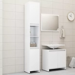 vidaXL vidaXL 3-częściowy zestaw mebli łazienkowych, biały, płyta wiórowa 8720286166352 - Meble łazienkowe - miniaturka - grafika 1