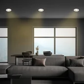 Oprawy, klosze i abażury - Briloner Oprawa wpuszczana LED Desi, matowy chrom, Ø9cm, ściemniana, 3000K - miniaturka - grafika 1