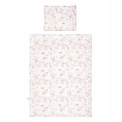 Pościel dla dzieci - Samiboo Poszewki na pościel kwiaty szara wypustk - miniaturka - grafika 1