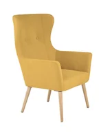 Fotele - COTTO FOTEL WYPOCZYNKOWY MUSZTARDOWY - miniaturka - grafika 1