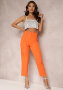 Spodnie damskie - Pomarańczowe Spodnie Iolona - miniaturka - grafika 1