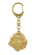 Breloki - Bouvier, Bouvier des Flandres - pozłocony brelok do kluczy z psem, ozdoba torebki, luksusowy dodatek marki Art-Dog - miniaturka - grafika 1