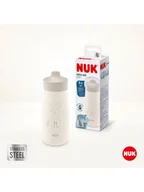 Sztućce dla dzieci - NUK Bidon "Mini-Me Sip Cup Fox" w kolorze kremowym - 300 ml - miniaturka - grafika 1