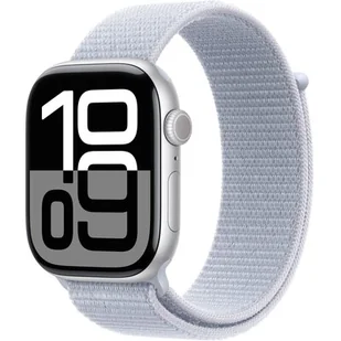 Apple Watch 10 GPS + Cellular 42mm z aluminium srebrne z opaską Błękitny Obłok - Smartwatch - miniaturka - grafika 1
