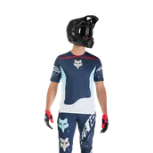 Koszulki rowerowe - Bluza Rowerowa MTB FOX Flexair Elevated Z Krótkim Rękawem Głęboki GranatowyL - miniaturka - grafika 1