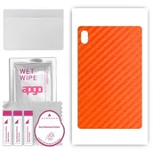 Akcesoria do tabletów i e-booków - folia naklejka skórka strukturalna na TYŁ do Huawei MatePad 11 2023 - Carbon Pomarańczowy - apgo SKINS - miniaturka - grafika 1