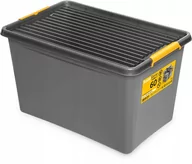 Pudła i pojemniki do przechowywania - Organizer pojemnik plastikowy kółka pokrywa 60 L - miniaturka - grafika 1