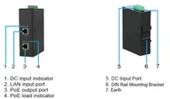 Powerline communications - Microconnect POEINJ-30W-IND adapter PoE - miniaturka - grafika 1