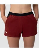 Spodnie sportowe damskie - Salewa Szorty funkcyjne w kolorze czerwono-czarnym - miniaturka - grafika 1