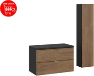 Meble łazienkowe - Zestaw meblowy 80cm z blatem i Szafką wysoką - miniaturka - grafika 1