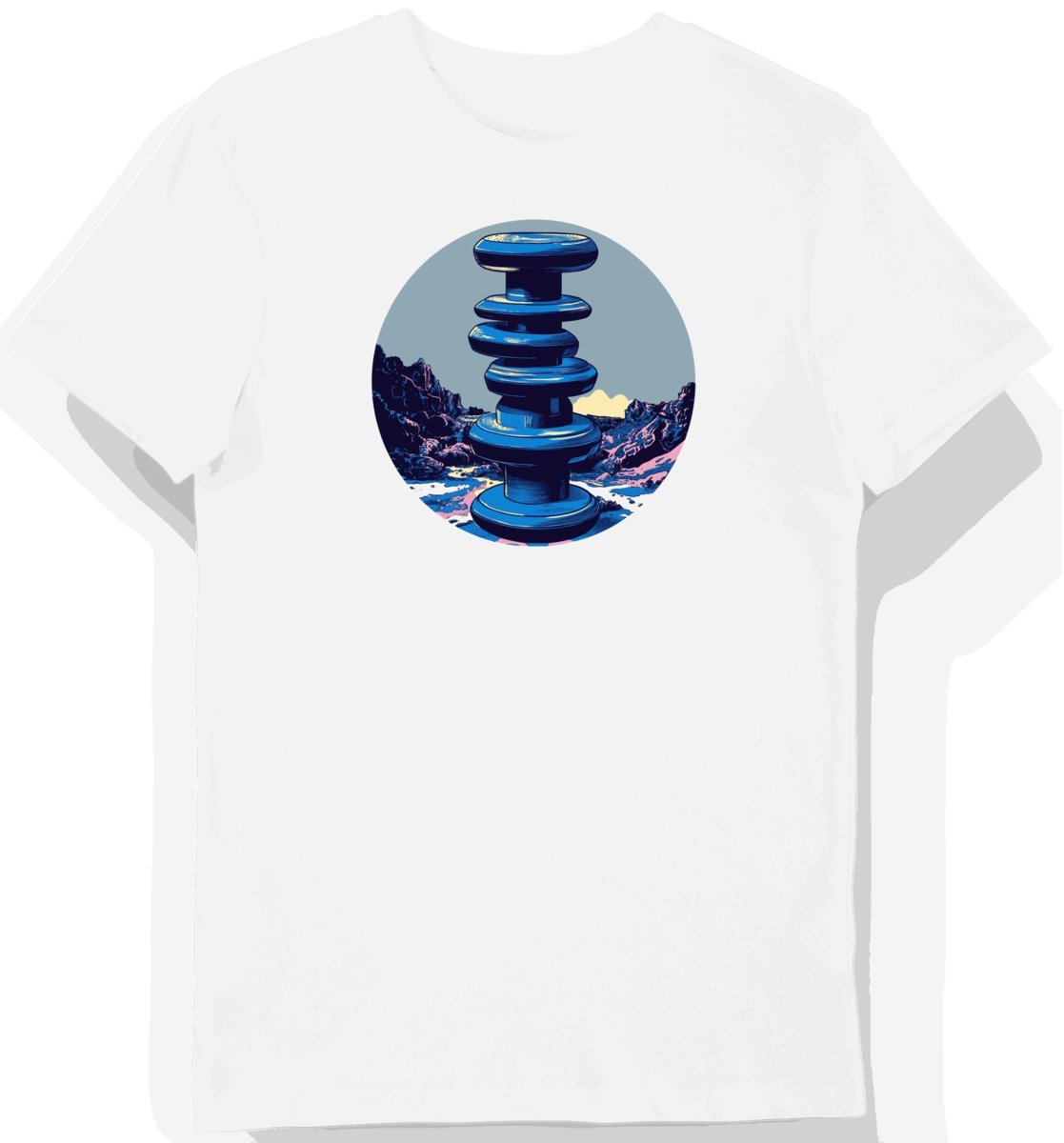 Koszulka męska biała z nadrukiem klasycznych zabawek 6247 XXL