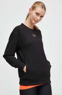 EA7 Emporio Armani bluza damska kolor czarny gładka - Bluzy damskie - miniaturka - grafika 1