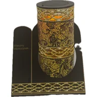 Lampiony i znicze - Znicz witraż VIP Akryl solar SZKA7S 25 cm złoto-czarny Ilumini - miniaturka - grafika 1