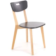Krzesła - Czarne krzesło drewniane do stołu H4-C28 - miniaturka - grafika 1