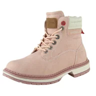 Buty trekkingowe damskie - Traperki trapery botki damskie CROSS JEANS róż - miniaturka - grafika 1