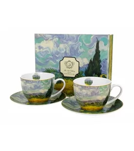 FILIŻANKI ZE SPODKIEM DUO VAN GOGH POLE PSZENICY 250 ML X 2 SZT - Serwisy do kawy i herbaty - miniaturka - grafika 1