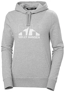 Swetry damskie - Helly-Hansen damski sweter z kapturem Nord Graphic 951 szary melanż, S - grafika 1