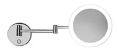 Lusterka do makijażu - kielle Idolio - Lusterko kosmetyczne naścienne z oświetleniem LED, chrom 50324023 - miniaturka - grafika 1