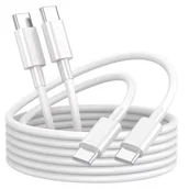 Kable USB - ECONOMY KABEL USB-C DO USB-C BIAŁY 2M 20W - miniaturka - grafika 1