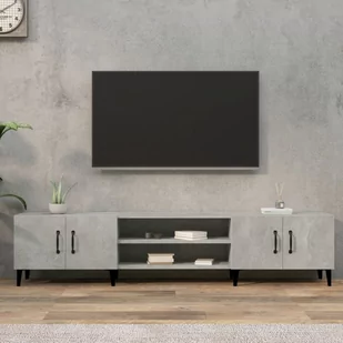 vidaXL Szafka pod TV, szarość betonu, 180x31,5x40 cm - Szafki RTV - miniaturka - grafika 1