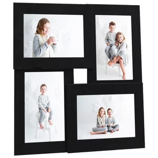NA Ramka vidaXL Ramka 4 zdjęcia 10x15 cm czarna MDF 332774 - Ramki na zdjęcia - miniaturka - grafika 2