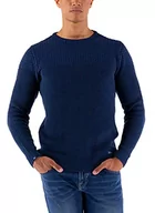Swetry męskie - Blend Sweter męski, 194024/Dress Blues, XL - miniaturka - grafika 1