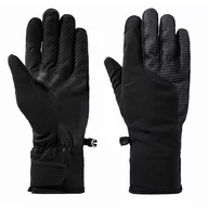 Rękawiczki - Rękawice sofshellowe unisex Jack Wolfskin NIGHT HAWK GLOVES black - M - miniaturka - grafika 1