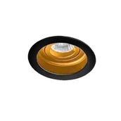 Lampy sufitowe - Azzardo Lampa wpuszczana IBIZA black/gold AZ 2804) - miniaturka - grafika 1