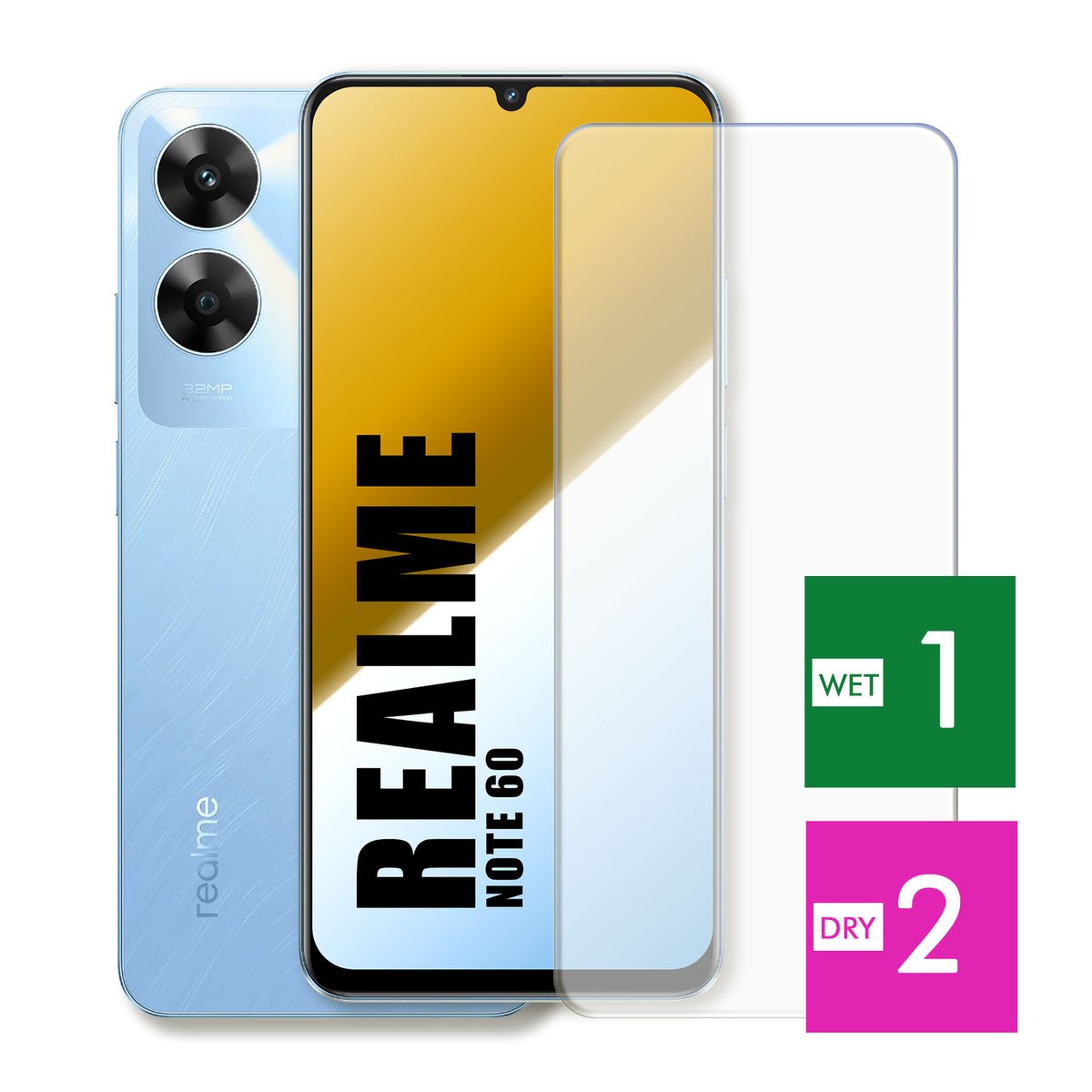 WZMOCNIONE SZKŁO DO REALME NOTE 60 SZYBKA HARTOWANE 9H JAKOŚĆ