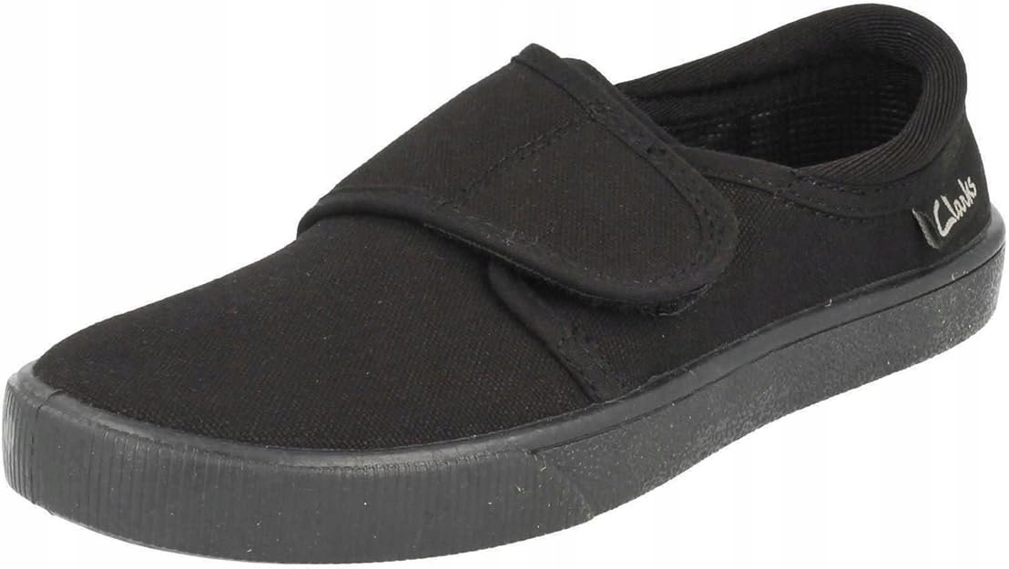CLARKS CZARNE TRAMPKI DZIECIĘCE Z PASKIEM ZAPINAJĄCYM 36 6DA