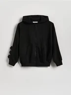 Bluzy dla chłopców - Reserved - Bluza oversize z kapturem - czarny - miniaturka - grafika 1