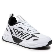Sneakersy damskie - Emporio Armani Sneakersy EA7 X8X070 XK165 Q491 Off White/Black - miniaturka - grafika 1