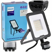 Lampy ogrodowe - Halogen LED Philips Naświetlacz 30W 3600lm CCT Z Czujnikiem Ruchu Czujka - miniaturka - grafika 1
