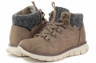 SKECHERS DAMSKIE BOTKI SZNUROWANE BEŻOWE 40 Ż5B - Botki damskie - miniaturka - grafika 1