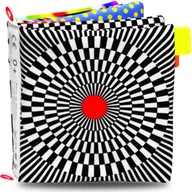 Zabawki sensoryczne - Książeczka kontrastowa dla niemowląt 0+ Rozwój wzroku Bezpieczna Miękka Polska produkcja - miniaturka - grafika 1