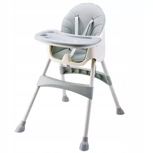 Ecotoys Fotelik do karmienia, krzesełko, 2w1, szare - Krzesełka do karmienia - miniaturka - grafika 1