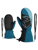 Rękawiczki - Ziener Dziecięce rękawiczki narciarskie LAVALINO / sporty zimowe | wodoszczelne, bardzo ciepłe, wełna, Blue sea, 4,5 - miniaturka - grafika 1
