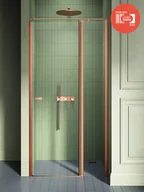 Ścianki i drzwi prysznicowe - Drzwi prysznicowe New Trendy New Soleo 100x195 wnękowe miedź uniwersalne D-0522A-WK - miniaturka - grafika 1